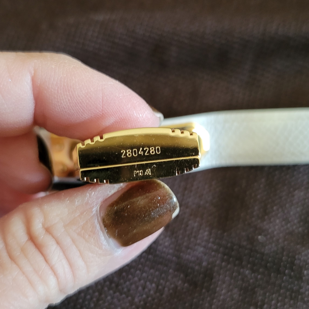 Hermes Gold and White Women's Kelly Lock Watch - Picture 3 of 10